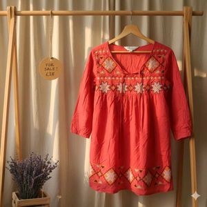 Embroidered Tunic Top