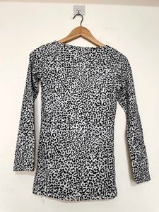 Leopard Print Long Sleeves Top A