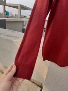 Fig Maroon Sweatshirt For Women