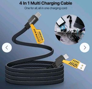 Vaku Luxos® 4-in-1 65W Fast Charging Flat Cable wi