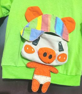 Green🟢Pepa Pig Cartoon Sweatshirt 4-5 Year Boy