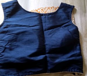 Embroidered Navy Blue Blouse