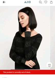 Self Design Pullover with Ribbed Hem