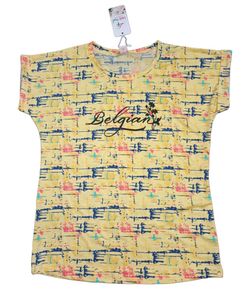 Ladies T-shirt/top | Yellow With Design