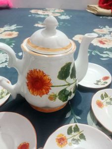 New Ceramic Tea Cattle And 5 Plate