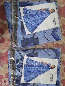2 New Elegant Blue Saree