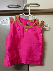 Pink Lehenga Choli For Girls(9-10 Yrs)