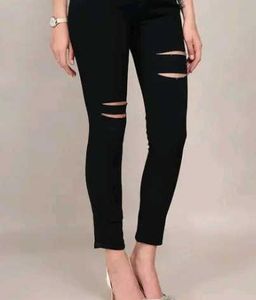Ripped High-Waisted Skinny Jeans