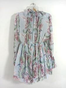 Sky Blue Floral Dress Like Shorts   (Women&#39;s)