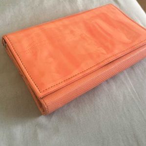 Peach Coloured Folding Clutch Ful Pouch Purse