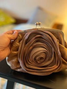 Rose Clutch In Silk