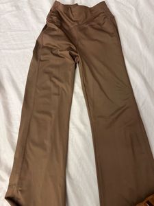 Brown Flare Leggings For Gym Or Yoga