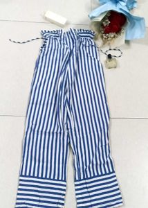 White And Blue Pinterest Long Pants With Pockets ❤
