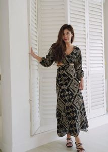 cutwork embroidred backless  Maxi Dress