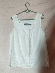 White Embroidered Top