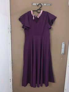 Elegant Purple Midi Dress