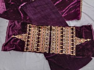 Velvet Embellished Saree