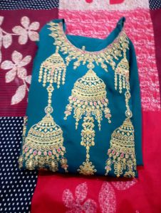 Beautiful Stone And Thread Embrioded Kurta