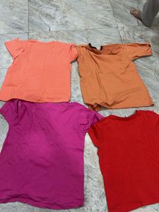 combo of 4 tshirt for women
