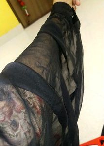Vintage Black Velvet Dress With Puffy Sleeves