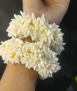 White Flower Wristlets