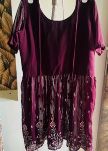Sharara Suit Embellished With Thread Work