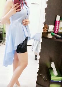 Blue Fitted Skirt