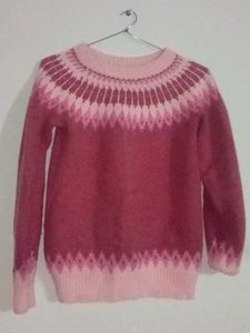 Pink Patterned Sweater