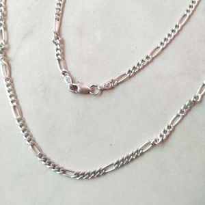 Slightly Used Pure Silver Traditional Figaro Chain