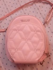 COMBO Of sling bag pink colour And Guess Watch
