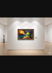 Colorful Park Oil Painting photo