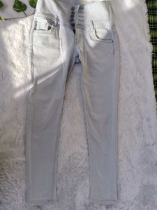 High-Waisted Denim Jeans