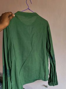 Green Long Sleeve Blouse