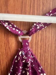 Purple Top With Flower Details