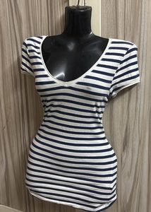 Striped V-Neck Top