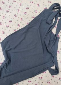 Stylish One shoulder Gray Top💗