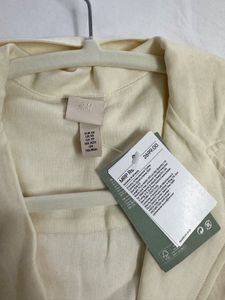 NWT H&amp;M Yellow Linen Shirt