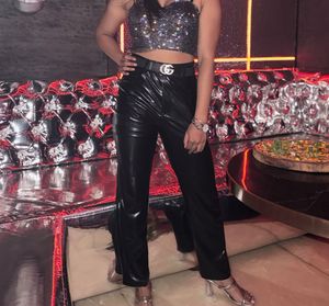 Stylish Black Faux Leather Pants