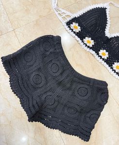 Crochet Top &amp; Shorts Set
