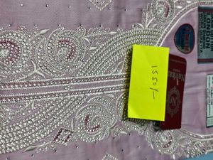 Embroidered unstiched suit for party wear