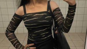 Zudio Off-Shoulder Mesh Top 🖤