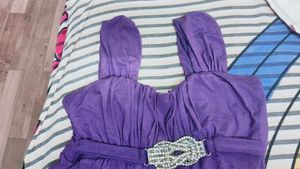 Purple Embellished Dress