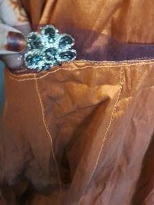 Orange Embellished Party Dress