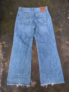 blue baggy denim