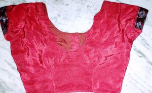 Red &amp; Pink Floral Print Saree
