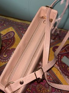 Blush Quilted Shoulder Bag