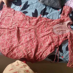 Red Striped Kurta