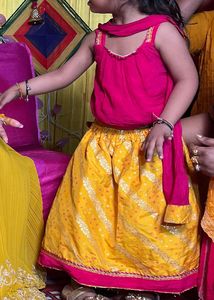 kids lehanga for haldi function