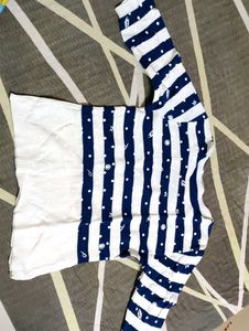 Striped Sweat Top 🤍💙