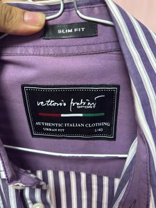 Vettori Fashion Sport Slim Fit Striped Shirt